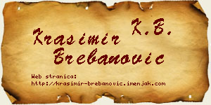 Krasimir Brebanović vizit kartica